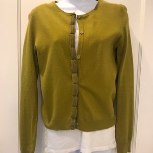 JCrew chartreuse cardigan